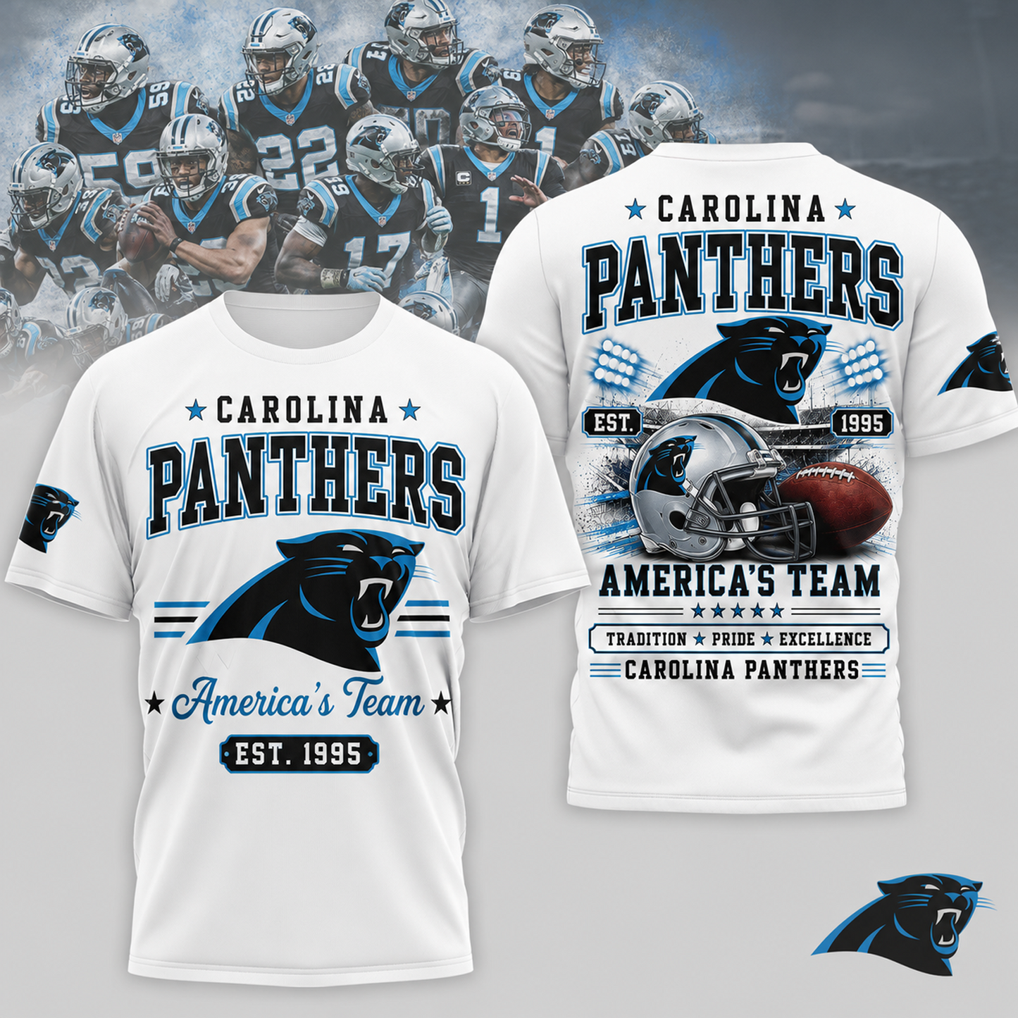 CAR x NFL Premium Team Tradition Pride 3D Shirt