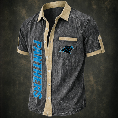 CAR x NFL Short-Sleeve Button-Up Sports Shirt