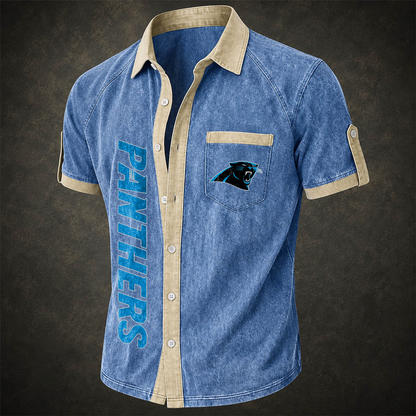 CAR x NFL Short-Sleeve Button-Up Sports Shirt