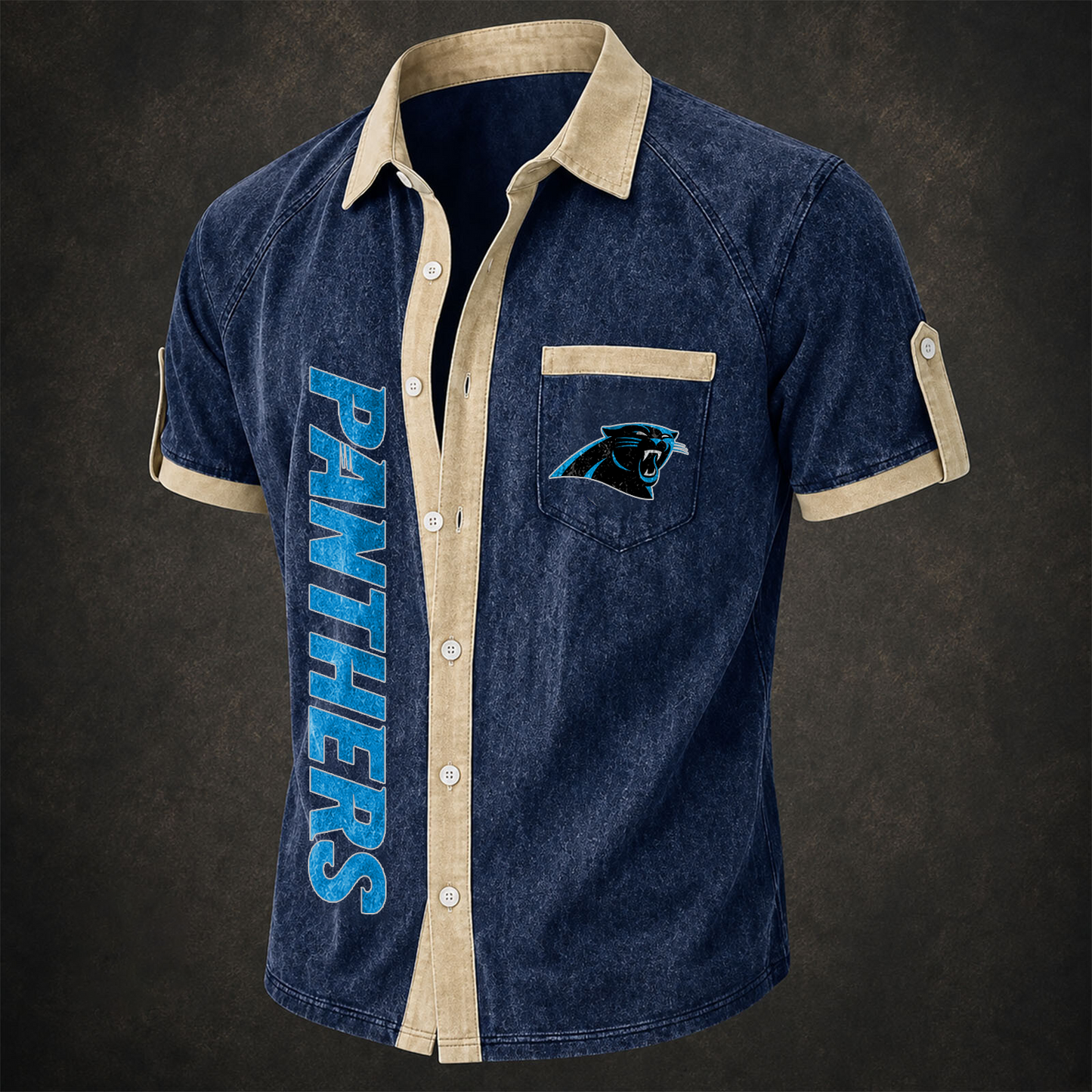CAR x NFL Short-Sleeve Button-Up Sports Shirt