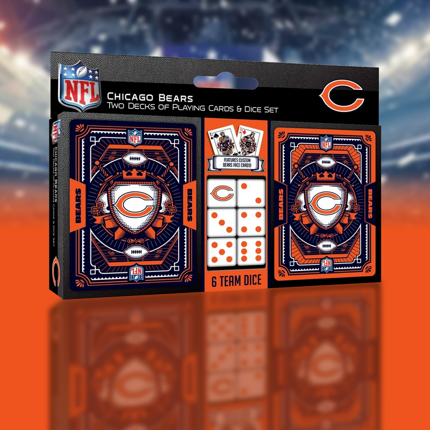 CHI x NFL 2-Pack Playing Cards & Dice Set
