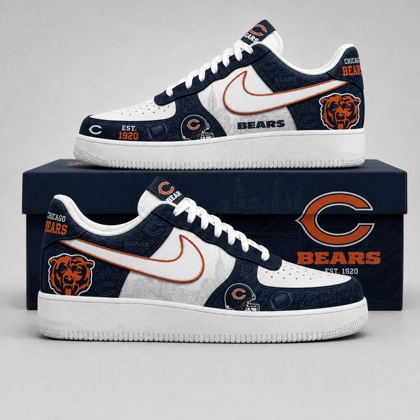 CHI x NFL Game Ready Fan AF1 Shoes