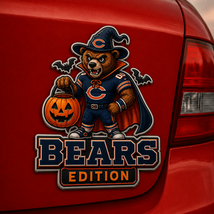 CHI x NFL Halloween Edition Car Namge Badge