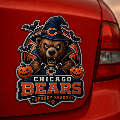 CHI x NFL Halloween Edition Car Namge Badge