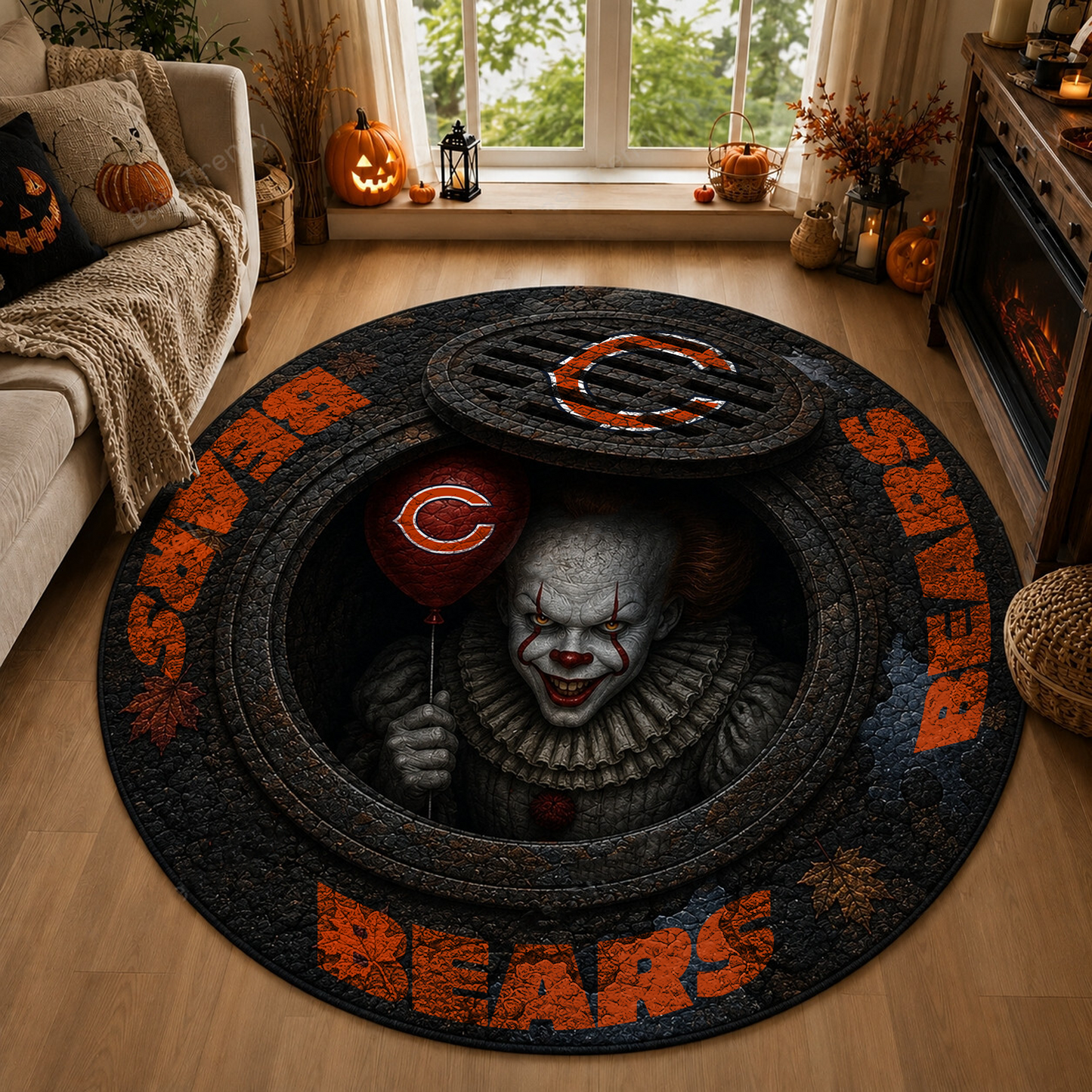 CHI x NFL Halloween IT Rug
