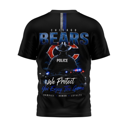 CHI x NFL Premium Police Tribute Team 3D Shirt