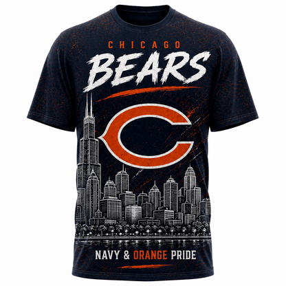 CHI x NFL Premium Skyline Pride Football T-Shirt