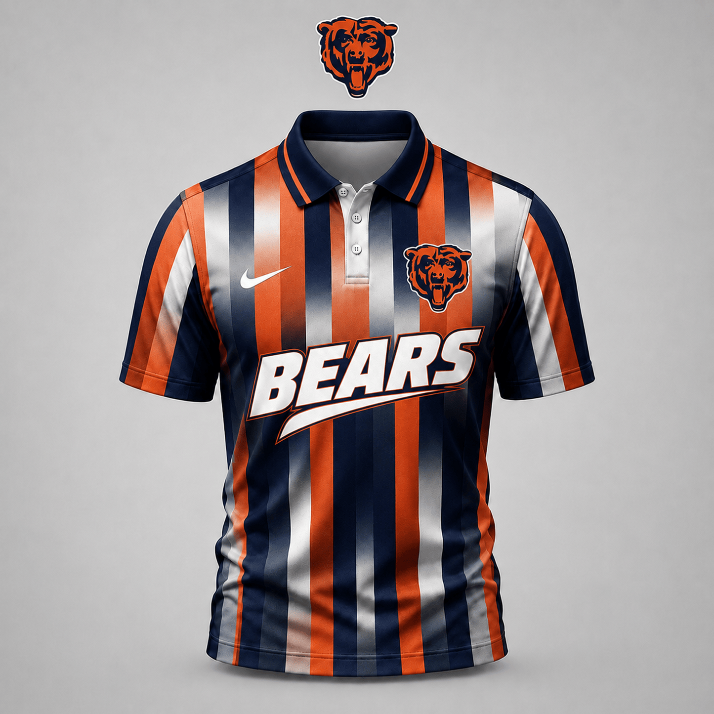 CHI x NFL Premium Team Polo Shirt For Men Football