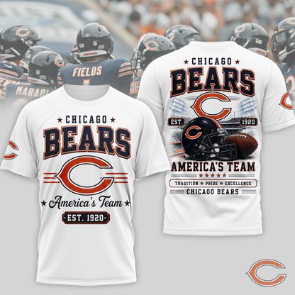 CHI x NFL Premium Team Tradition Pride 3D Shirt