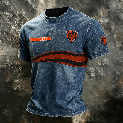 CHI x NFL Washed Cotton Retro Men's T-shirt