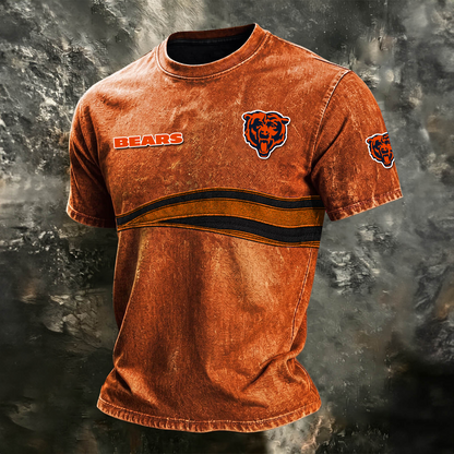 CHI x NFL Washed Cotton Retro Men's T-shirt