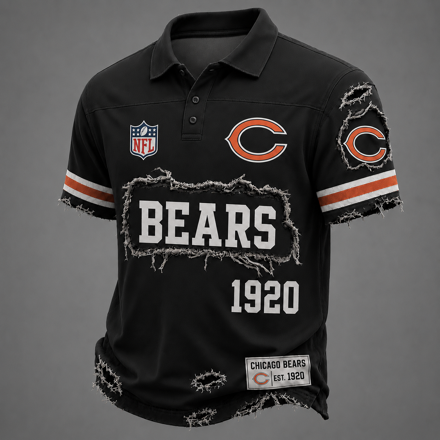 CHI x NFL LUXURY V-Neck T-Shirt 3005 DatND DVT