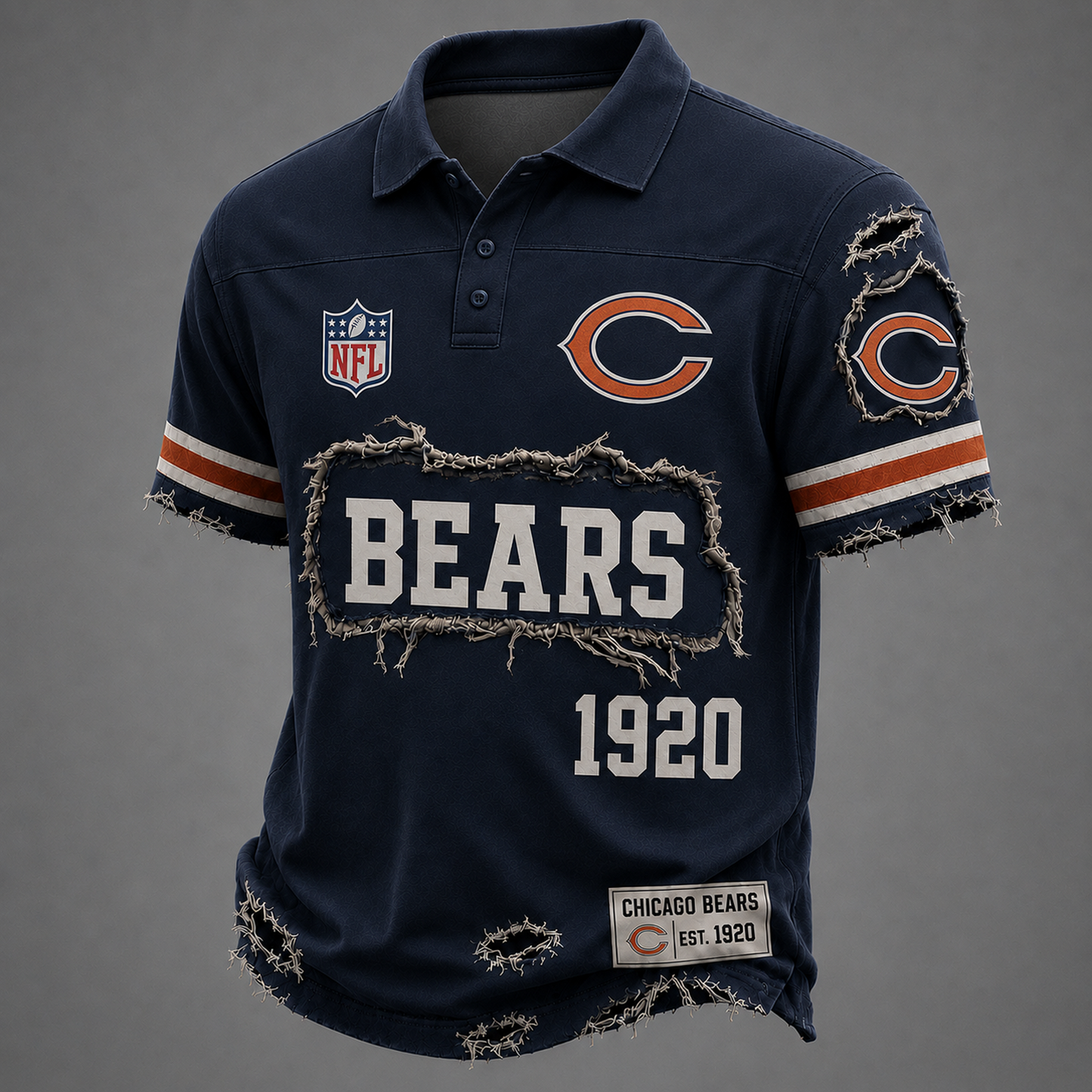 CHI x NFL LUXURY V-Neck T-Shirt 3005 DatND DVT