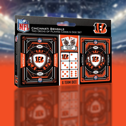 CIN x NFL 2-Pack Playing Cards & Dice Set