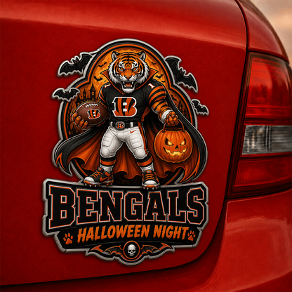 CIN x NFL Halloween Edition Car Namge Badge