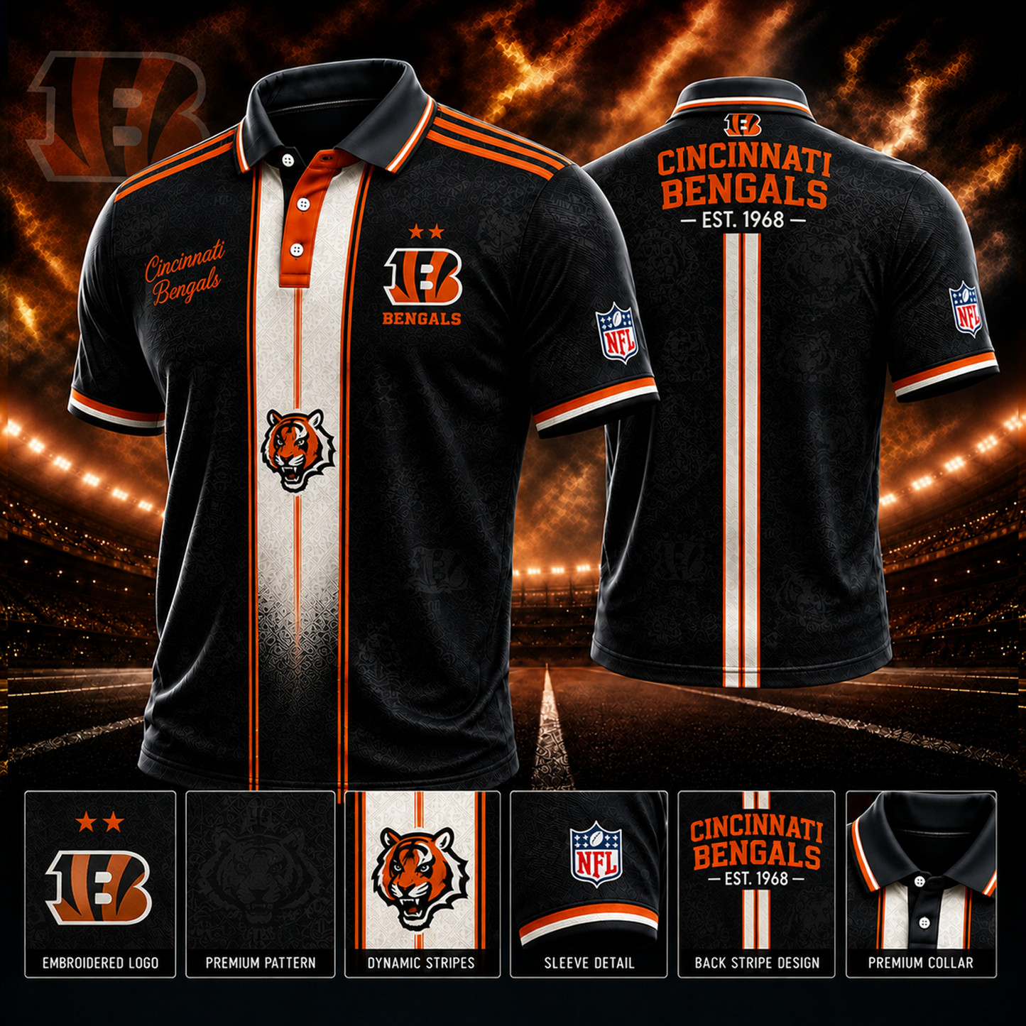 CIN x NFL Polo Shirt Limited Edition