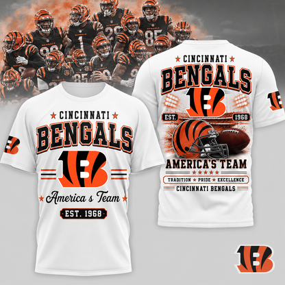 CIN x NFL Premium Team Tradition Pride 3D Shirt