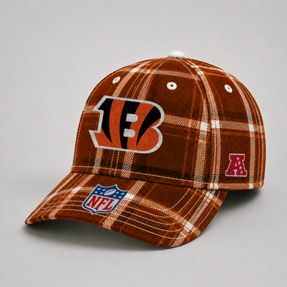 CIN x NFL Premium Varsity Plaid Cap