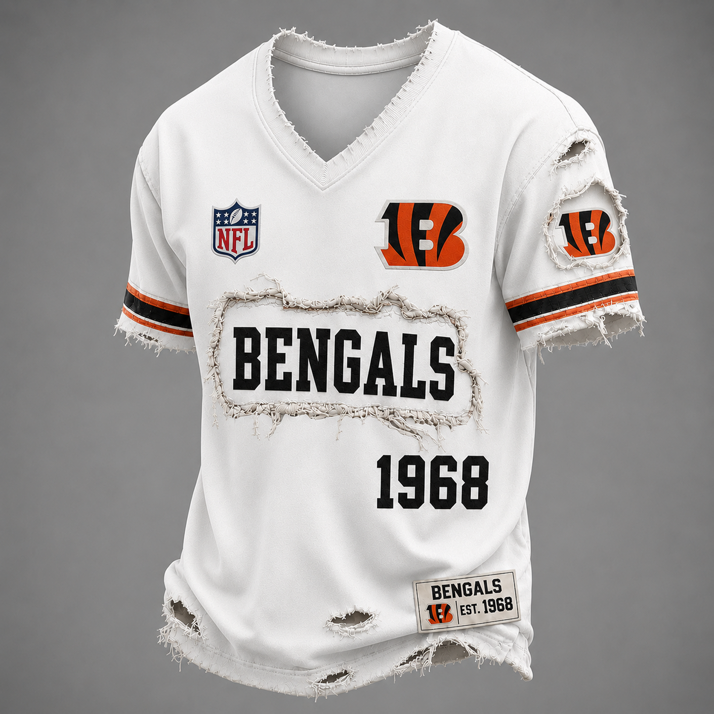 CIN x NFL LUXURY V-Neck T-Shirt 3005 DatND DVT