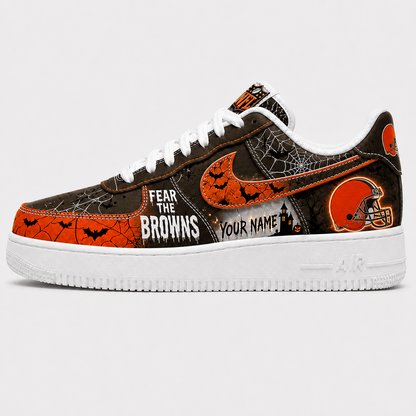 CLE x NFL Fear The Team Halloween AF1 Sneakers 1807