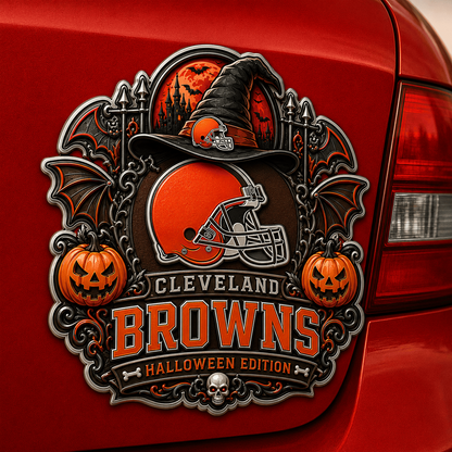 CLE x NFL Halloween Edition Car Namge Badge