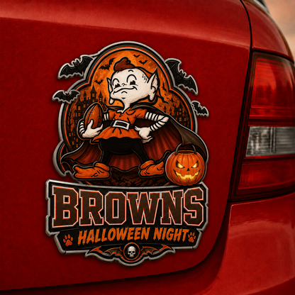 CLE x NFL Halloween Edition Car Namge Badge