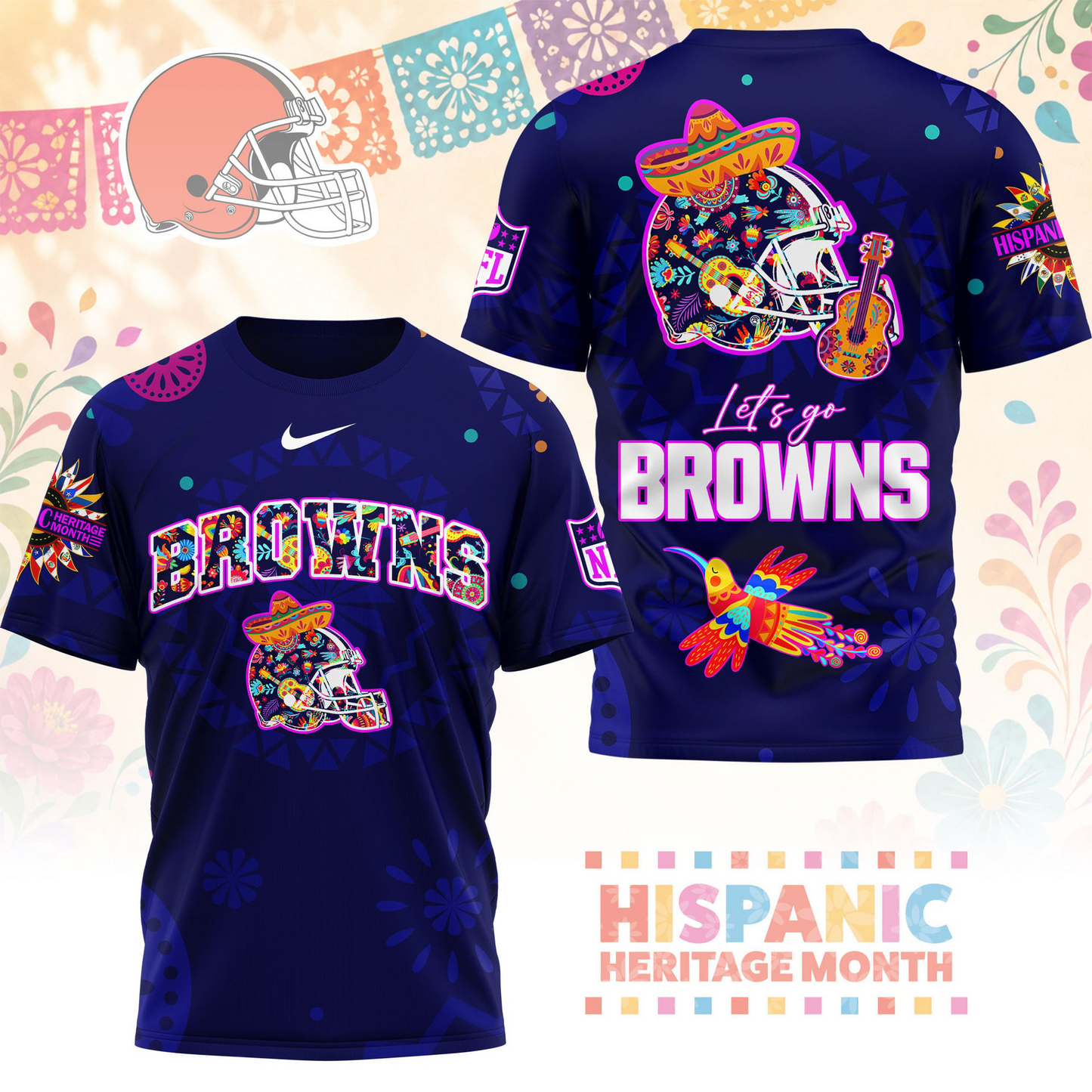CLE x NFL Hispanic Heritage Fiesta 3D Shirt 2007