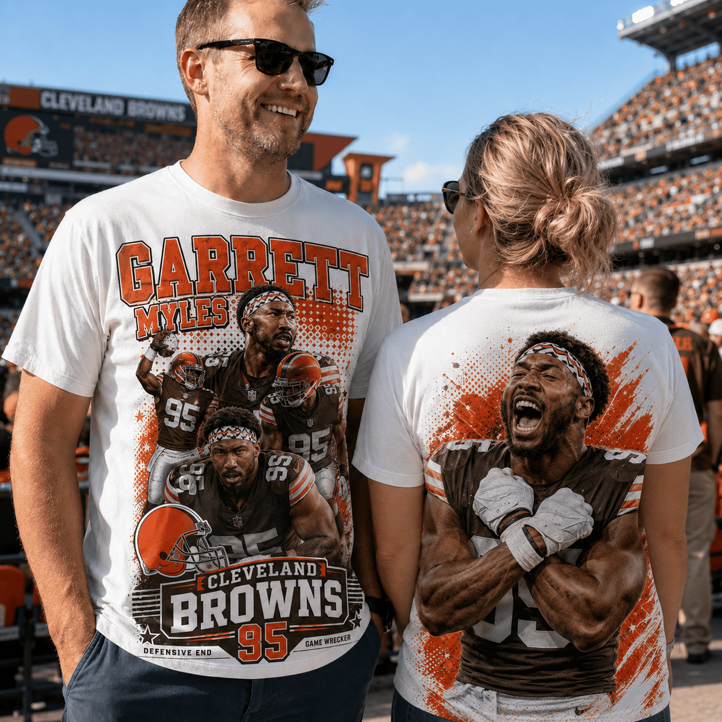 CLE x NFL Premium Football Player Graphic Shirt