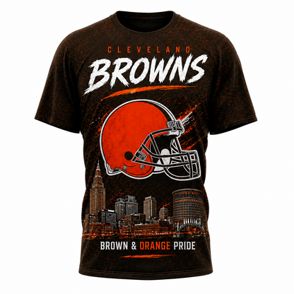 CLE x NFL Premium Skyline Pride Football T-Shirt
