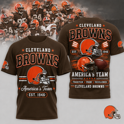 CLE x NFL Premium Team Tradition Pride 3D Shirt