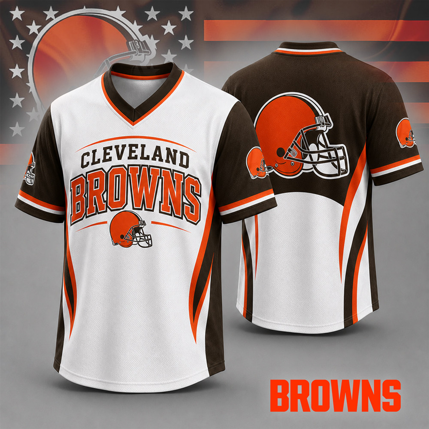 CLE x NFL Team Spirit V-Neck Jersey