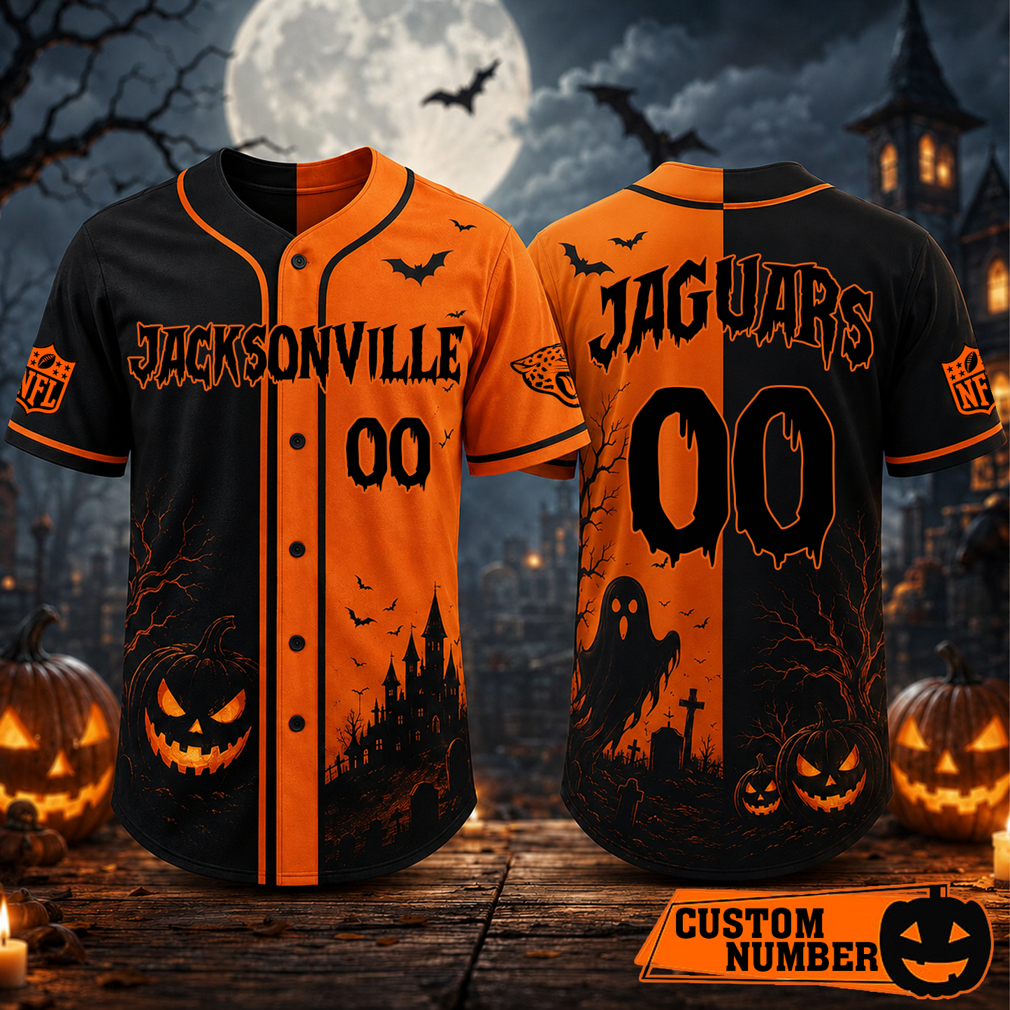 Custom NFL x JAX Season Baseball Jersey