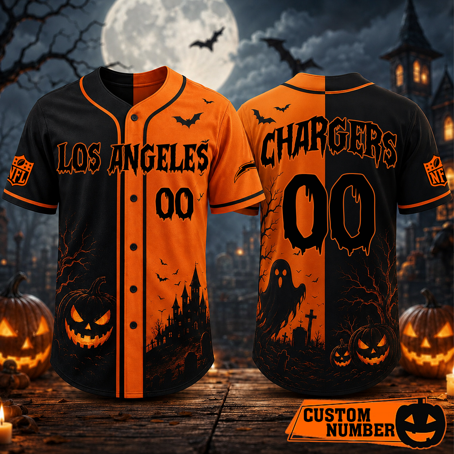 Custom NFL x LAC Season Baseball Jersey