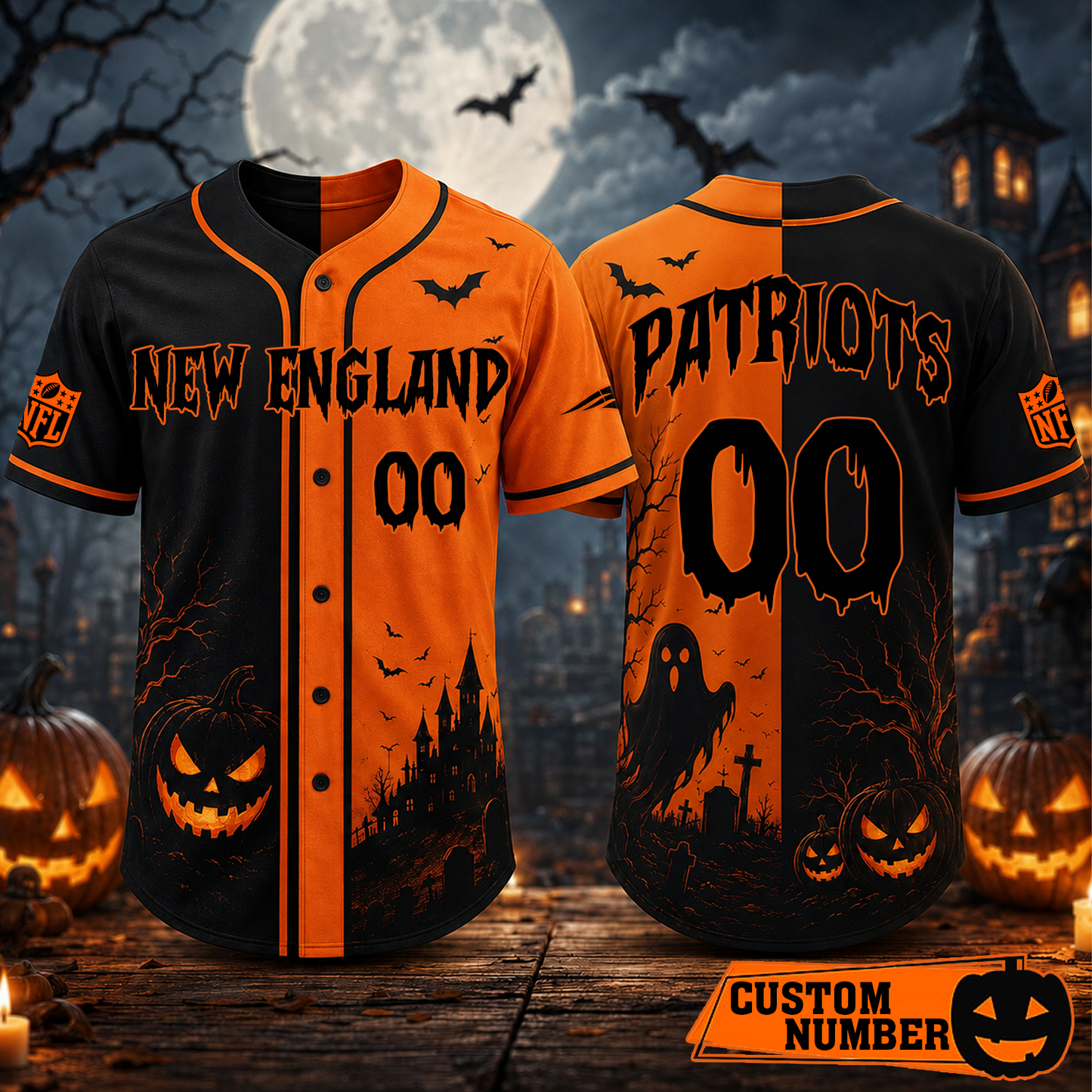 Custom NFL x NEP Season Baseball Jersey