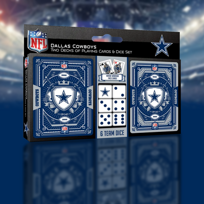 DAL x NFL 2-Pack Playing Cards & Dice Set
