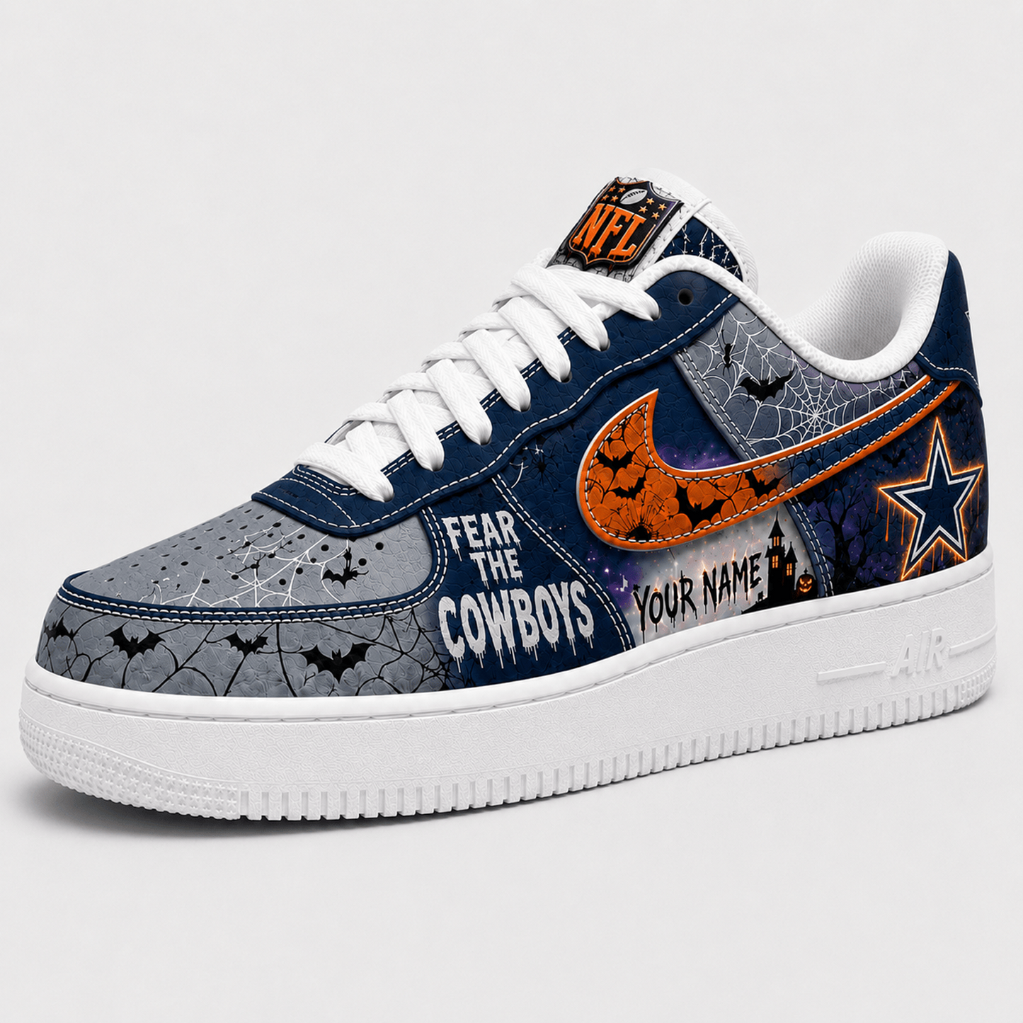 DAL x NFL Fear The Team Halloween AF1 Sneakers 1807