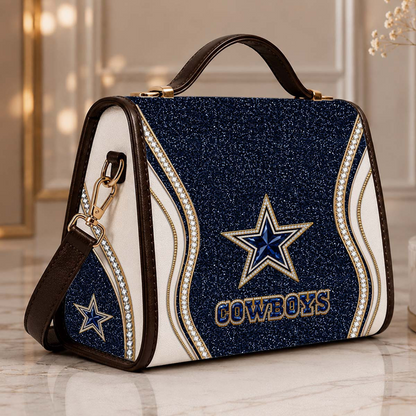 DAL x NFL Glitter Leather Handbag