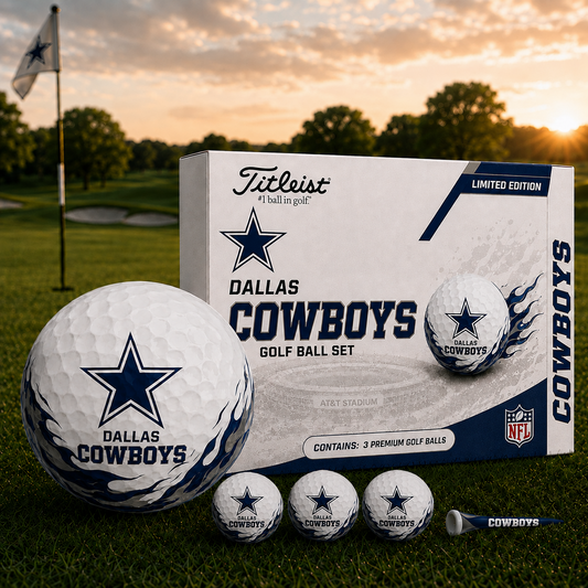 DAL x NFL Inspired Golf Ball Set  3 Premium Golf Balls