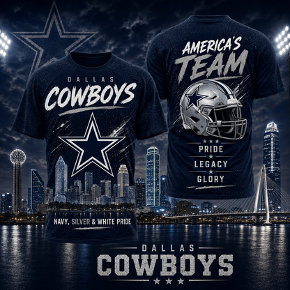 DAL x NFL Premium Skyline Pride Football T-Shirt