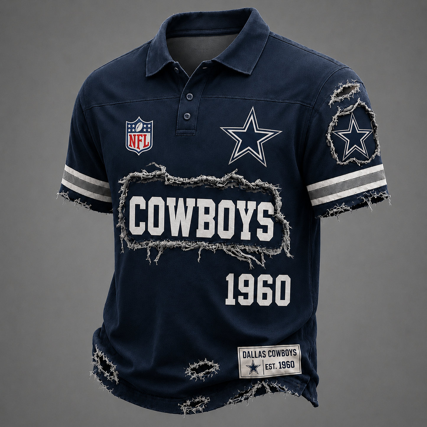 DAL x NFL LUXURY V-Neck T-Shirt 3005 DatND DVT