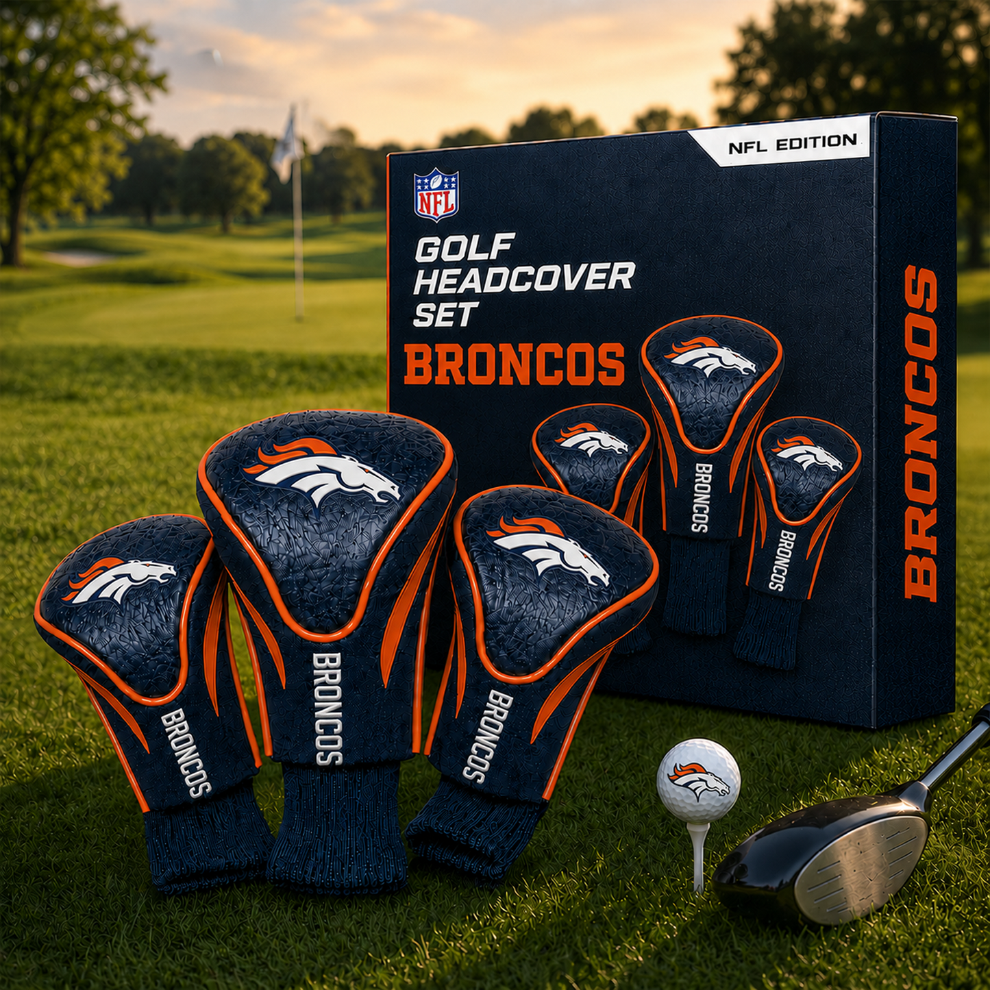 DEN Team Golf NFL 3-Pack Contour Sock Headcovers