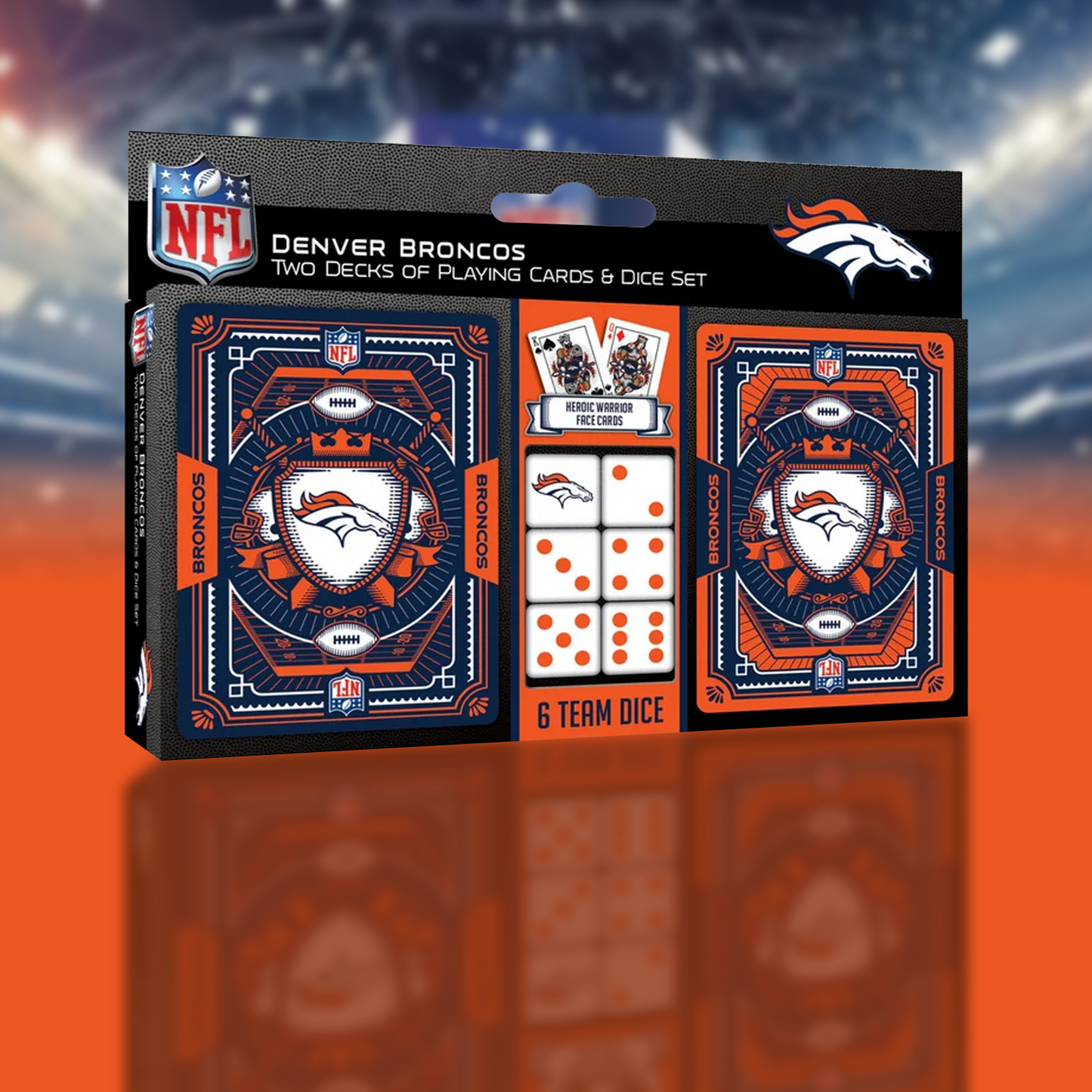 DEN x NFL 2-Pack Playing Cards & Dice Set