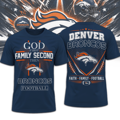 DEN x NFL Faith, Family, Football 3D Shirt