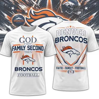 DEN x NFL Faith, Family, Football 3D Shirt