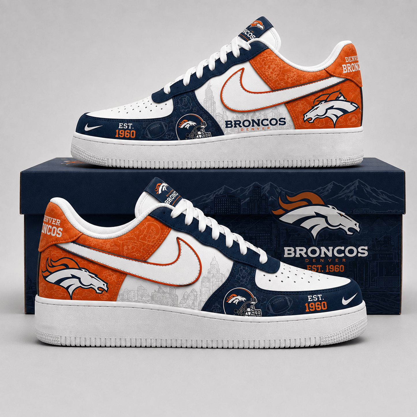 DEN x NFL Game Ready Fan AF1 Shoes