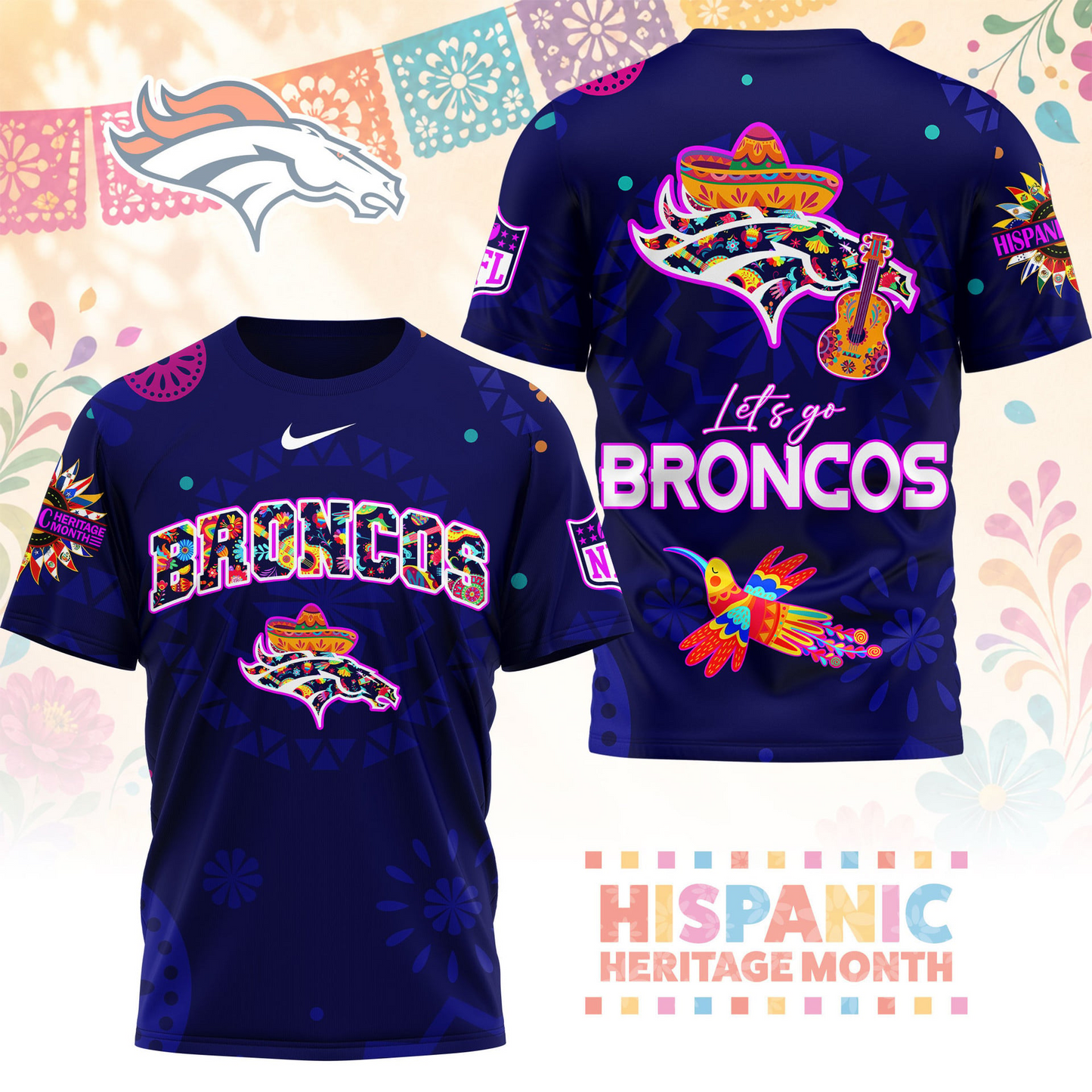 DEN x NFL Hispanic Heritage Fiesta 3D Shirt 2007