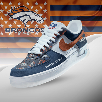DEN x NFL Personalized Team Icon AF1 Shoes