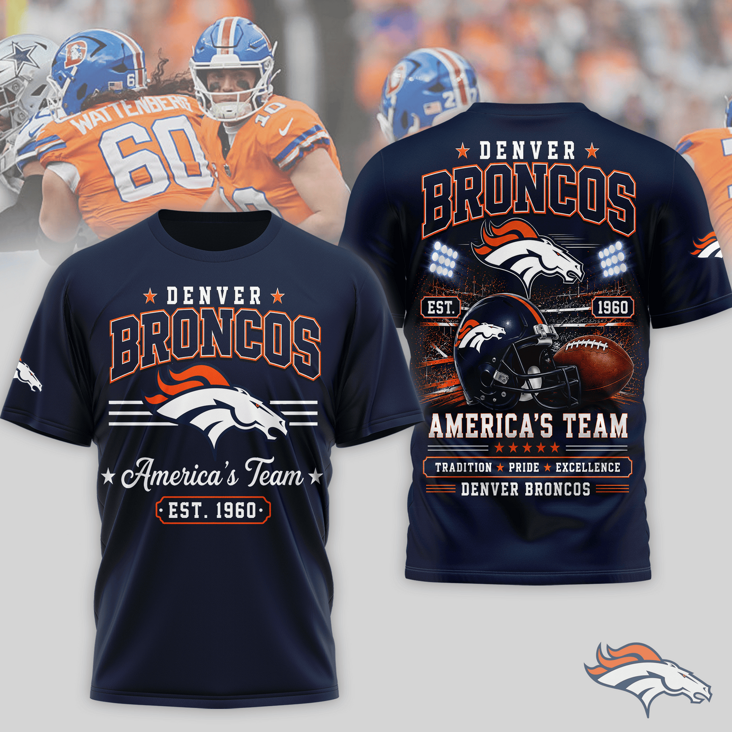 DEN x NFL Premium Team Tradition Pride 3D Shirt