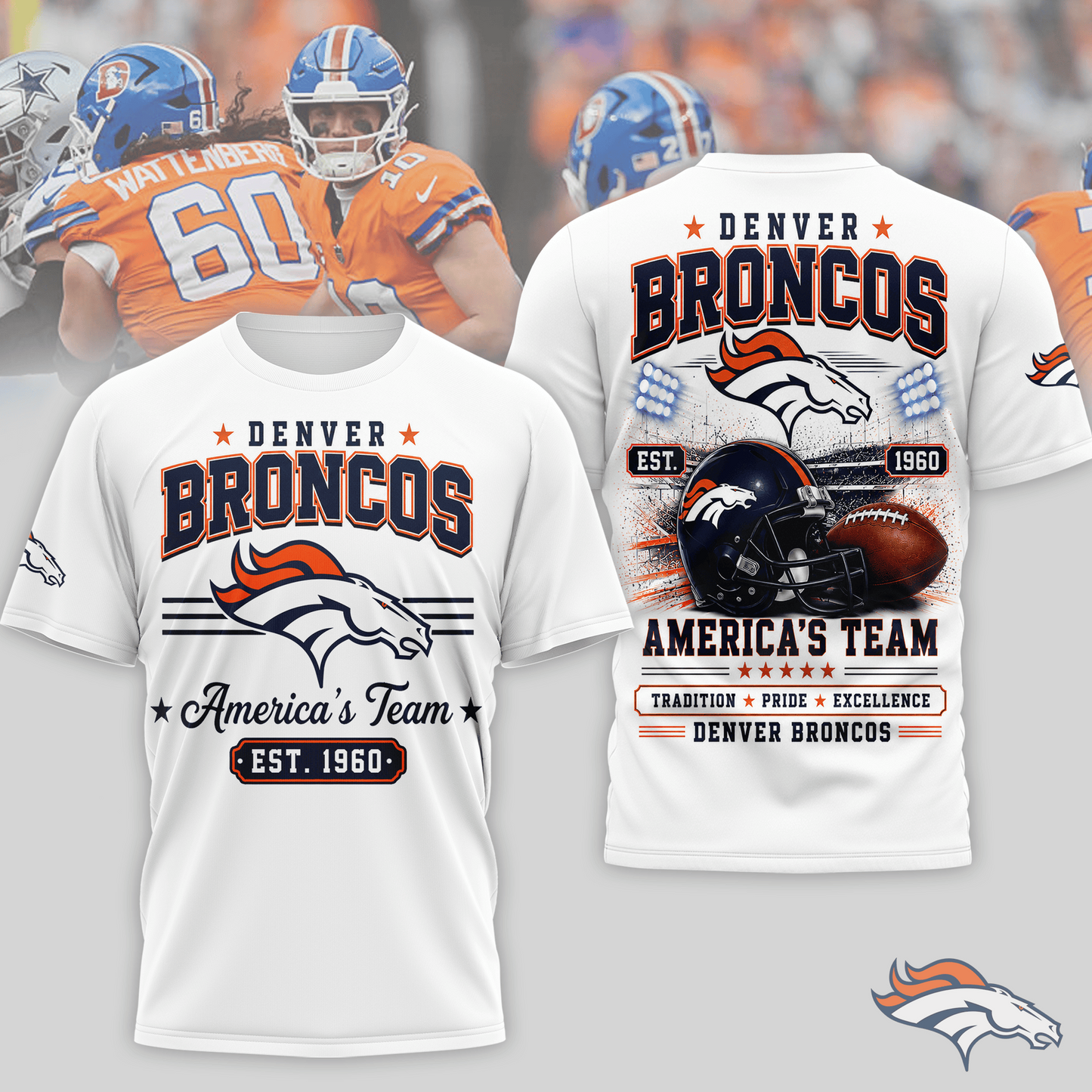 DEN x NFL Premium Team Tradition Pride 3D Shirt