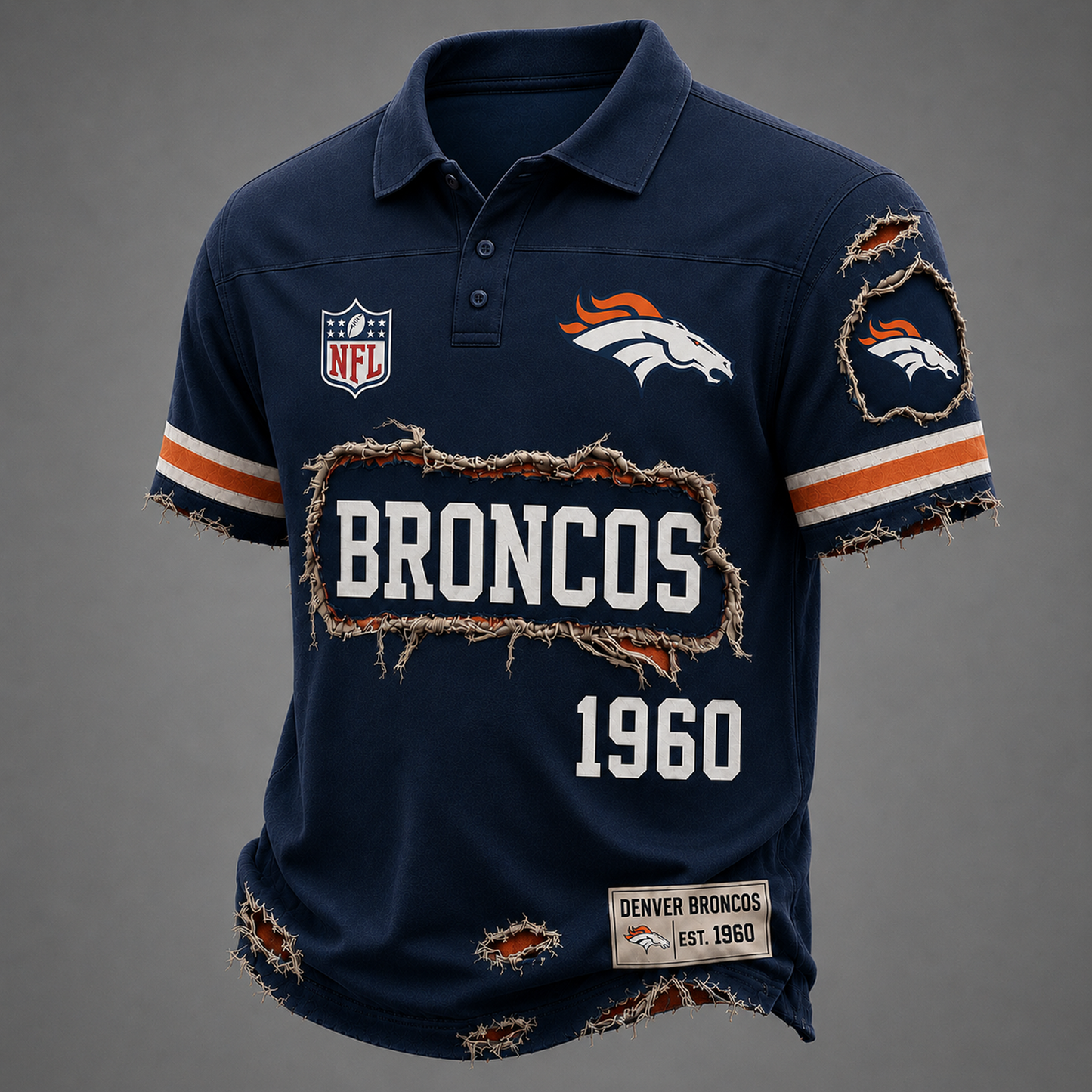 DEN x NFL LUXURY V-Neck T-Shirt 3005 DatND DVT